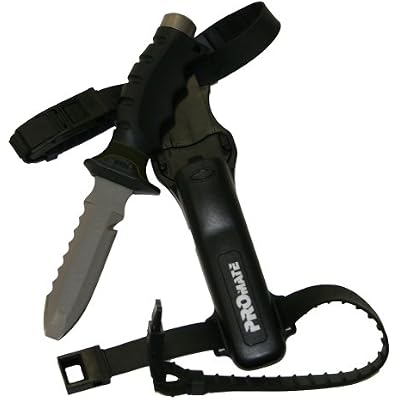 Promate Barracuda Blunt Tip Titanium Scuba Dive Knife (4 1/2 Blade)