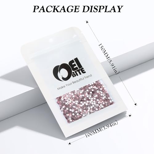 Image of Light Amethyst Flatback Rhinestones, Glass Rhinestones for Nail Art and Craft, Glue Fix, Loose Crystal Gemstones(Lt.Amethyst, SS4, 2880pcs, 1.5-1.7mm)