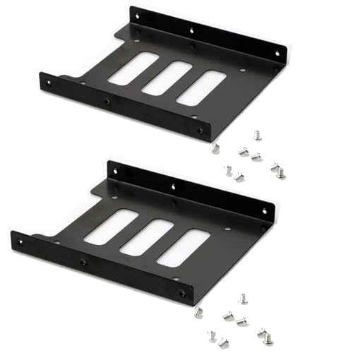 HUIKKJP ブラケット HDD/SSD用変換ブラケット 2.5 → 3.5変換マウンタ 金属 マウント アダプター ブラケット ドック ハード ドライブ ホ