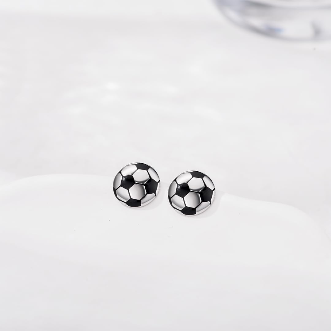Soccer Earrings for Women Soccer Ball Stud Earring Jewelry Gifts - Image 4