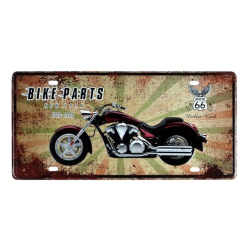 Image of Eazywagon inchBike Parts New York 1993 inch Vintage Retro Metal Signs - License Wall Plate, Car Tag - Ideal for Cafe, Restaurant, Shop, Home, Hotel, Club, Office, Living Area