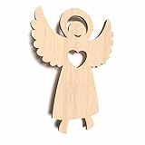 erzgebirge holzfiguren engel 10x Engel Schützengel blank Form Bemalen Basteln Dekoration Anhänger Kleben Schenken