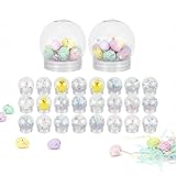 Angoily 20 PièCes Boule à Neige Vide 6cm 150ml Boule a Neige Personnalisable, Bricolage Globe d'eau en Plastique Vide pour La DéCoration D'Artisanat De NoëL