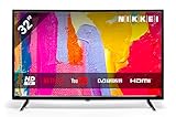 📦 ALCANCE DE ENTREGA: Nikkei NH3218S negro, mando a distancia con pilas, instrucciones de uso (idioma español no garantizado)