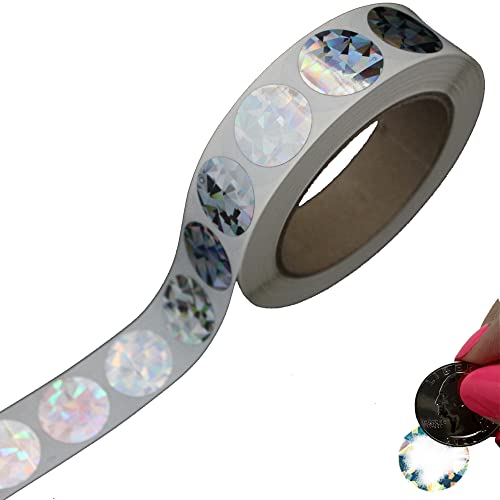 My Scratch Offs 1000 Roll Hologram Silver Round Scratch Off