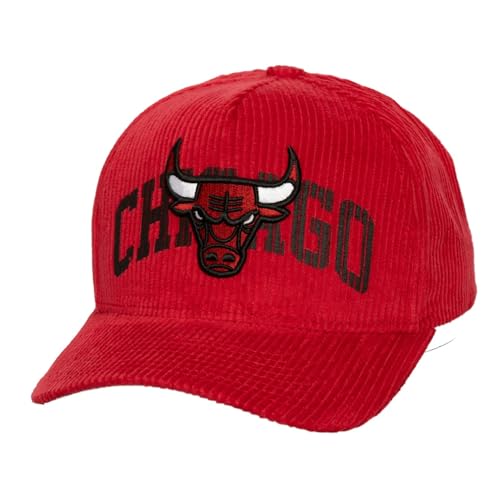 Casquette Chicago Bulls en velours rouge Mitchell & Ness Arch Stamp Cord