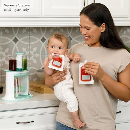 Image of Infantino Reusable Baby Food Pouches, 25-Pack, 3.5oz Storage Bags