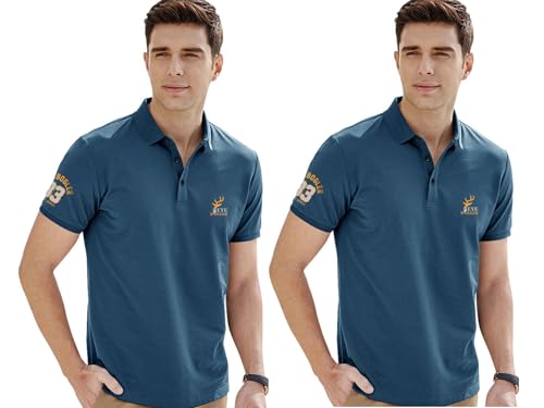 Image of Noble Monk Men's Cotton Blend Regular Fit Polo T-Shirt