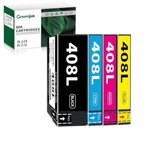 Image of Greenjob 408L Ink Replacement for Epson 408 408L Printer Ink Cartridges