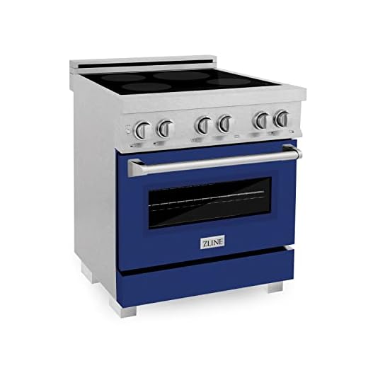 ZLINE 30" 4.0 cu. ft. Induction Range with a 4 Element Stove and Electric Oven in Blue Gloss (RAINDS-BG-30)
