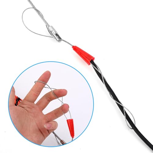 Image of Wire Lead Threading Device Cable Puller for Floor Conduit Ceiling Electrical|Electrical Wire Threading Device - 3-Layer Spring Steel Cable Puller - Universal Wire Insertion Tool for PVC
