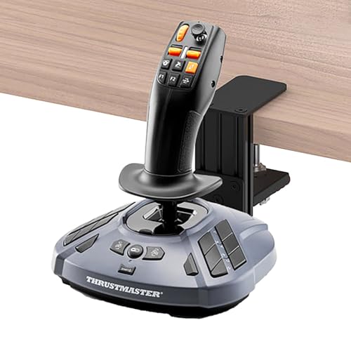 BUJ Metal Desk Mount Compatible with Thrustmaster SimTask Farmstick, T-Flight Hotas One,T-Flight Hotas 4, T-Flight Hotas X, T16000M FCS, TCA Sidestick, Sol-R1 Flight Stick, Sol-R2 Hotas