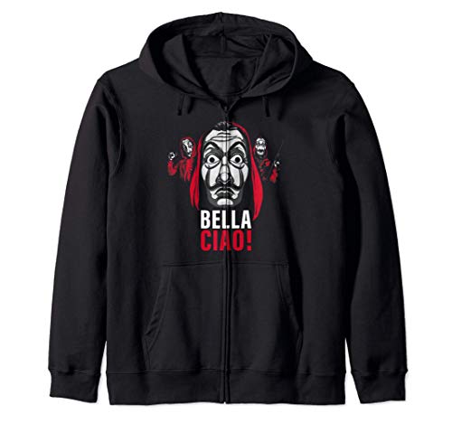 Netflix La Casa De Papel Masked Bella Ciao! Sudadera con Capucha