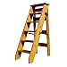 Sgabello per Uso Domestico in Legno massello allargato 6 Passi Sgabello Pieghevole per Scale Sedia per Piante Scaffale Portatile per Giardino Leggero Strumenti da 330 libbre capacità