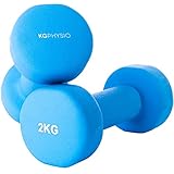 --- Neopren Hanteln Kurzhanteln Set von 2 A3 Poster enthalten. 1-10 kg Gewichte für Männer und Frauen (2 x 2KG)