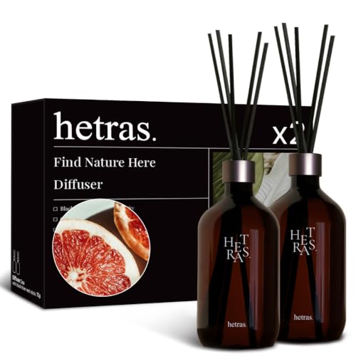 【公式】hetras ヘトラス プレミアム 大容量 ディフューザー Grapefruit グレープフルーツ 果物の香り 500ml 2ea 2個入り セット ルームフレグランス リードディフューザー アロマディフューザー 香り インテリア