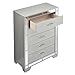 Glory Furniture 5 Drawer Chest Silver Champagne