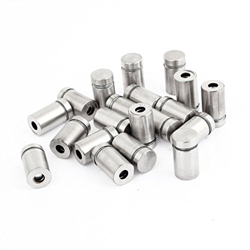 Uxcell a14031200ux0714 20 Pcs 12 mm x 22 mm Stainless Steel Glass Standoff Hardware (Pack of 20)