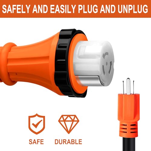 Image of RV 50 Amp to 110 Adapter with Locking Connector, 5-15P to SS2-50R