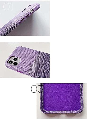 Coque iPhone 12 Mini cuir violet avec doublure floquée protectrice intégrale
