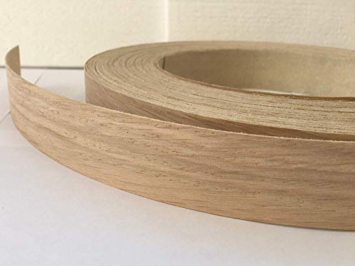 Cinta de chapa de madera de roble, 22 mm de ancho x 10 metros.