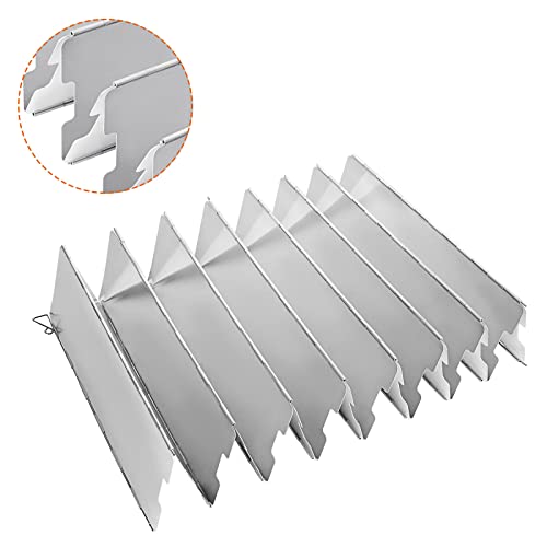 2 Pack Folding Outdoor Stove Windscreen, 16 Plates Aluminum Camping Stove Windscreen With Carrying Bag,Stove Windscreen For Camping Picnic, Backpacking, Cooking #TOP3