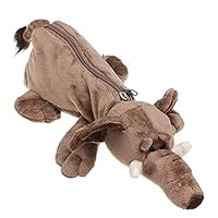 Gevulde etui - pluche dierenorganisator, cartoon kat | Teen Meisje Opslag Pluche Case, College Supplies Organizer Etui, School Case Organizer Pouch, Cartoon Organizer Pouch voor Pennen, Grijze