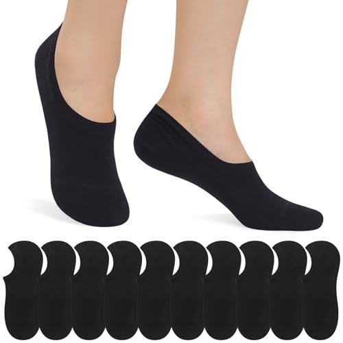 IceReco Calcetines Cortos Hombre Verano 10 Pares Calcetines Invisibles Negros Tobilleros Mujer Trail Running Deportivos Hombre