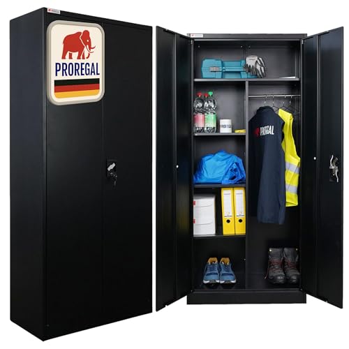 PROREGAL Flügeltürenschrank Elephant Metall Spind Schrank...