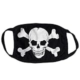kreepsville 666 Fashion Face Mask Costume Vanity Covering (Pirate Skull n Crossbones) Black