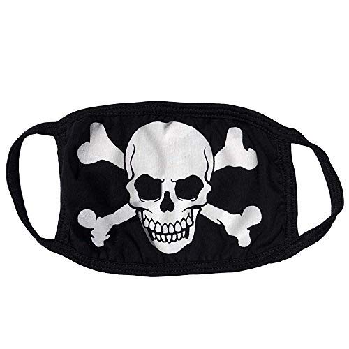 kreepsville 666 Fashion Face Mask Costume Vanity Covering (Pirate Skull n Crossbones) Black