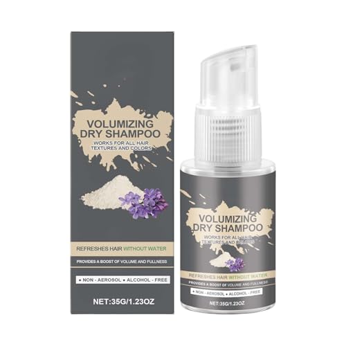 GkgWuxf Champú Seco Para Mujeres,Polvo Capilar Sin Agua Antiencrespamiento 35g | Spray Texturizante Para Hombre Y Mujer Listo Para Viajes Playa Y Uso Diario