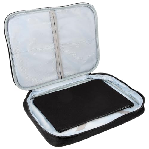 LIFKOME 2 Piezas Bolsa de identificación multifuncional bloqueable importante oficina organizadores safe box storage box organizador de papeleo organizador de bolsas Seda Shandong Black