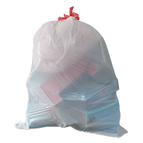 Orino Ultra Strong Garbage Bags 8 Gallon Trash Can Liners for Kitchen and Office Unscented White Drawstring Trash Bags , 60 Count 0.74 mil 22