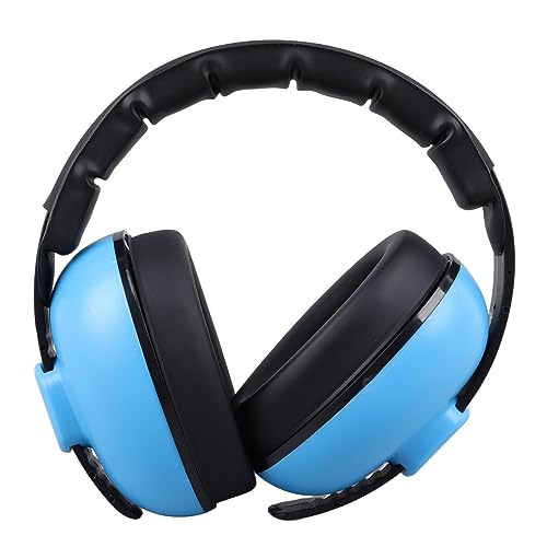 ZIZEV Baby Noise Cancelling Earmuffs, Blue Color Double Layers Baby Noise Blocking Ear Muffs Eardrum Care Soft Lining Soundproof for Sleeping