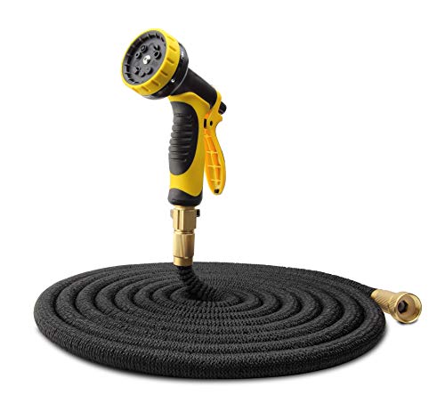 Preisvergleich Produktbild Supremery 15M FlexiSchlauch, Flexibler Gartenschlauch Wasserschlauch Garten Handbrause mit Doppellatexkern, Dehnbarer Wasserschlauch mit 7 Funktion