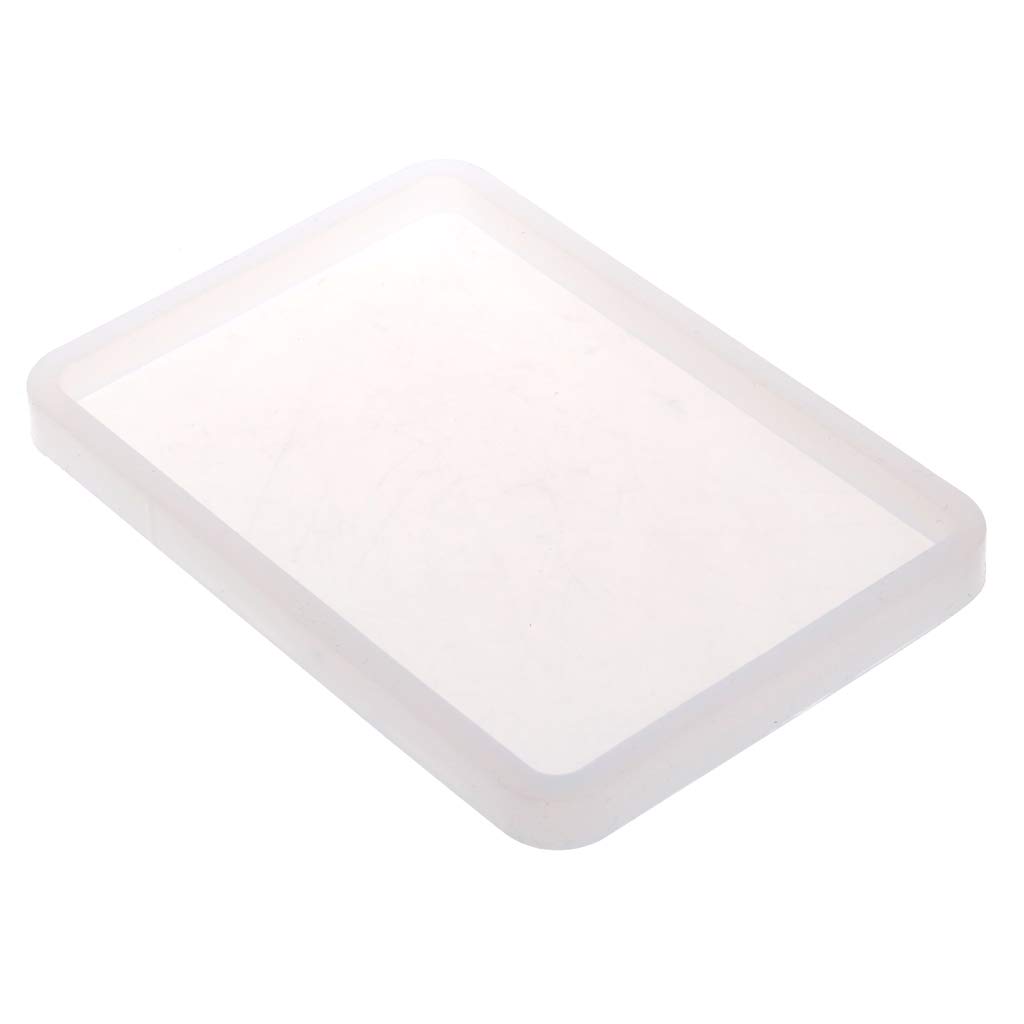 oringnat Simple Rectangle Shape Tray Plaster Background Plate Mold Plate Resin Casting Mould Easy to Clean