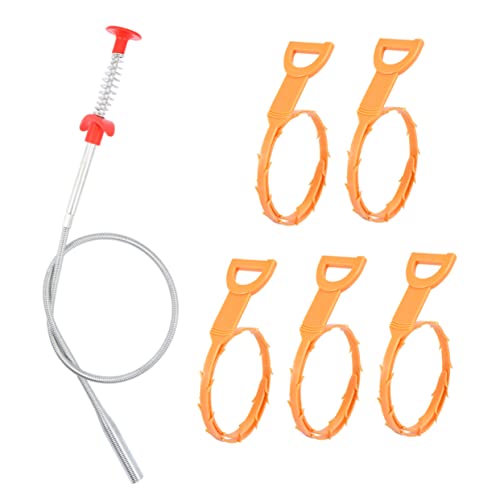 LIFKOME 6 Piezas Herramienta Flexible de para Drenajes para Asistencia la de Cocina y Baño para Eliminar Obstrucciones de Pelo Comida