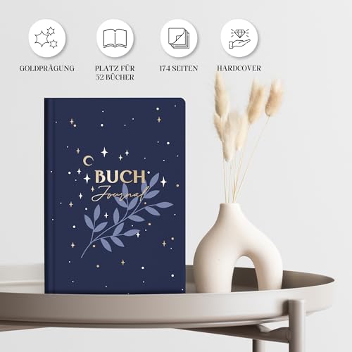 BIROYAL Buchclub, Das Lesetagebuch & Book Journal SAPHIR, Hardcover DIN A5 Tagebuch für Erwachsene - Image 3