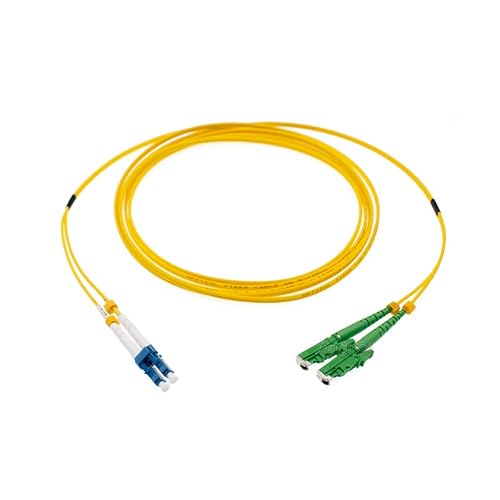 Image of CHB 3 Meter Duplex Fibre Optic Patch Cable SC LC FC E2000 APC UPC Single Mode OS2 9/125 Yellow Patch Lead 2mm Fiber Patchcord (LC/UPC - E2000/APC)