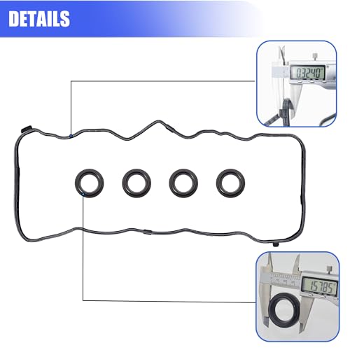 Image of Sorello Engine Valve Cover Gasket Set Compatible with Honda Civic 2006-2015 for Honda HR-V 2016 2017 for Acura ILX 2013 2014 2015 2.0L 2.4L - Replace VS50741R VS50563 12341RNAA01