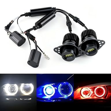 Luci di posizione a LED Angel Eyes da 80 W, compatibili con BMW E90 E91 LCI (2009-2011), installazione senza errori, luce di marcia diurna bianca, ricambio per anelli di posizione