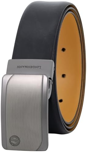 LINDENMANN Cinturón para hombre de piel de vacuno, color negro, f...