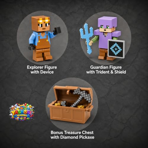 Image of Yashoni Building Blocks Toy Set for Kids | DIY STEM Construction Bricks with Mini Figures, Creative Models & Educational Play Set| Blocks Game (200, Guardian's Portal Cave)