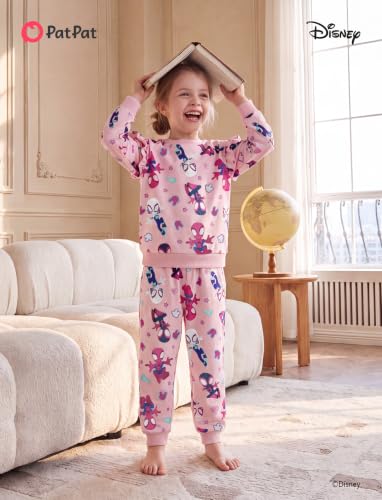 Image of Disney Outfits for Girls Long Sleeve Shirt Pocket Pant Toddler Sweatsuit