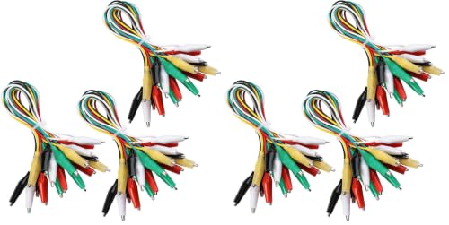 Image of ELEGOO 30 PCS Alligator Clip Test Leads Set with Alligator Clips Double-end 50cm Jumper Wire (Pack of 2)