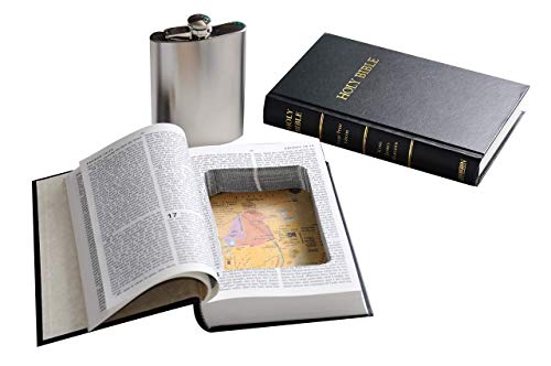 Bible Book Safe w/ 8oz Hidden Flask - Funny Gift