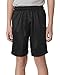 A4 NB5301 Youth Tricot-Lined 6 Mesh Shorts Black Large