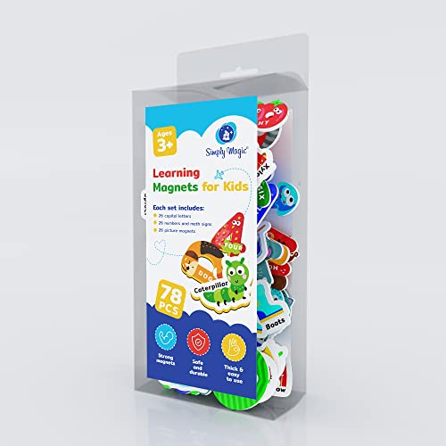 78 Pcs Magnetic Letters And Numbers For Toddlers, Fridge Magnets For Toddlers, Magnets For Kids, Alphabet Magnets, Abc Magnets, Number Magnets, Abc Magnets For Toddlers 1-3 Baby Safe - Simply Magic #TOP7