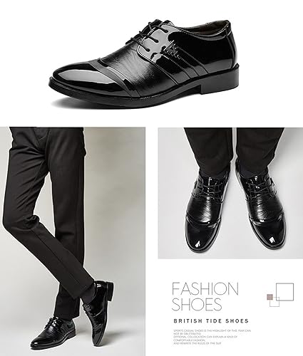 Men's Dress Shoes Lace-ups Oxfords Shoes Formal Business Wedding Brogues Derby Shoes for Men3
